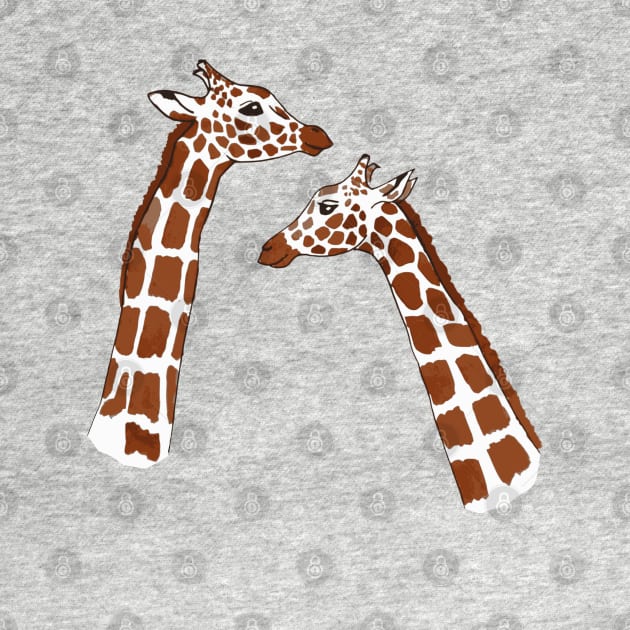 Two Happy Giraffes by Michelle Le Grand